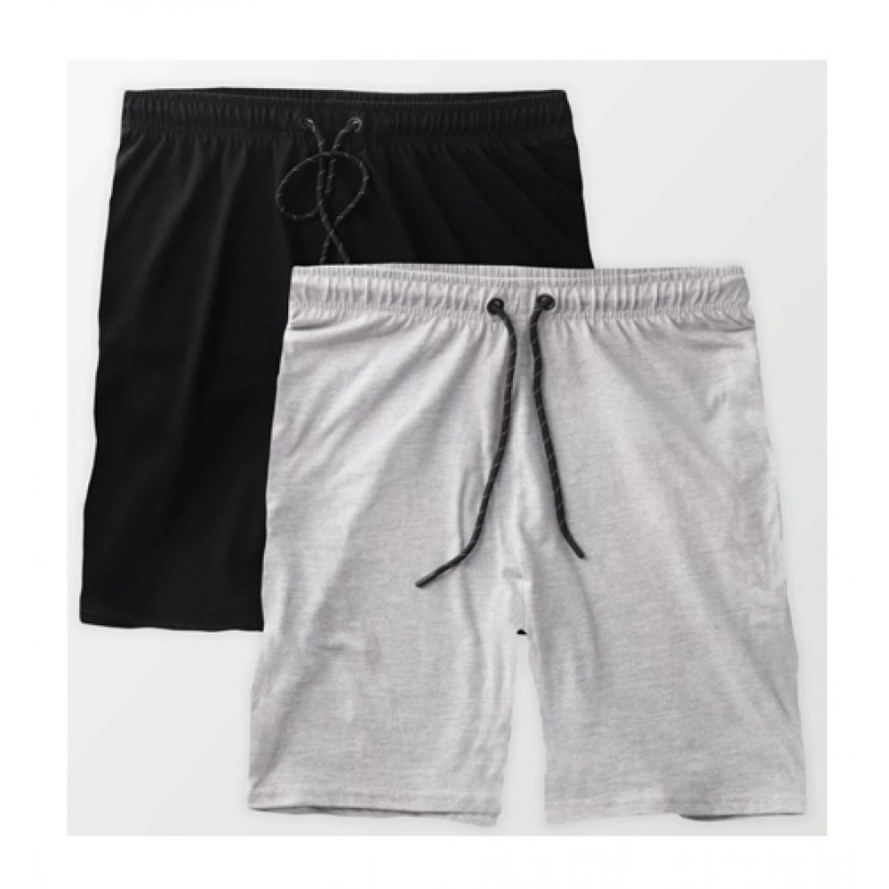 Casual-Shorts-For-Men-Grey-Black