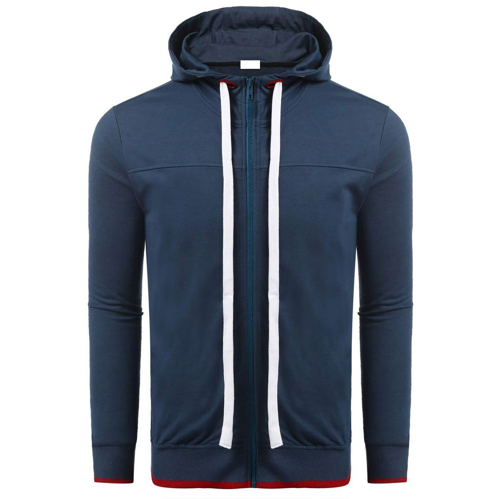 DARK-BLUE-MENS-DRAWSTRING-LONG-SLEEVE-ZIP-CASUAL-HOODIE